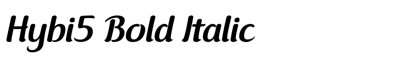 Hybi5 Bold Italic